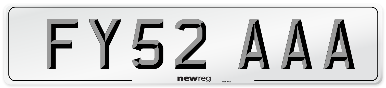 FY52 AAA Number Plate from New Reg